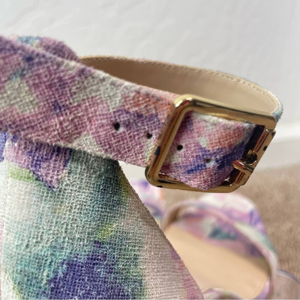 Vince Camuto Acelyn Floral Pastel Watercolor Strap Block Heel Mermaid Sandal - Picture 11 of 16